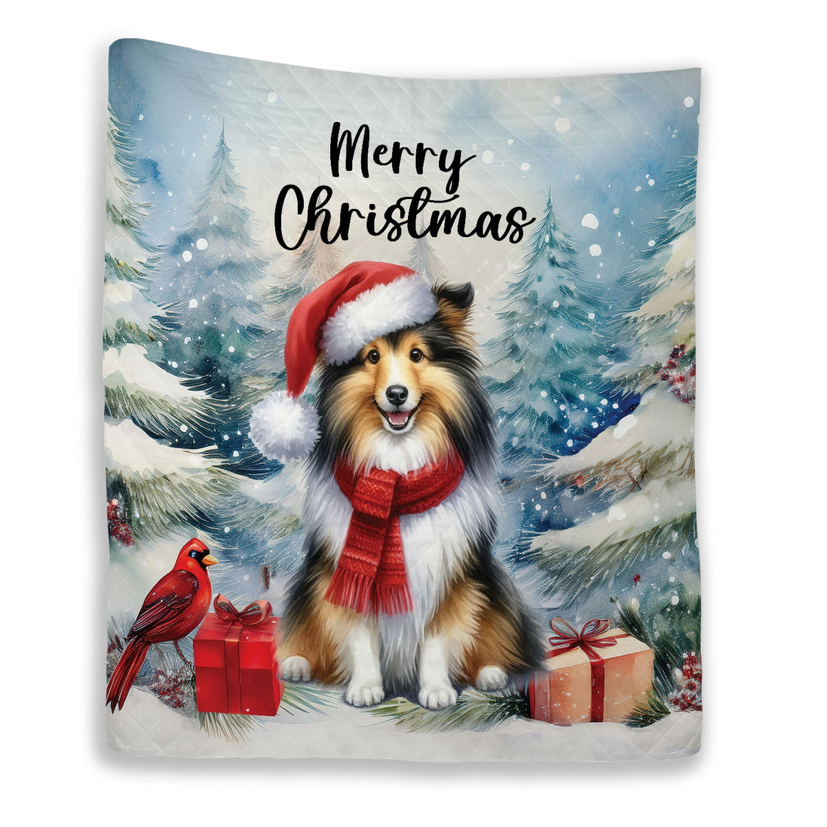 Merry Christmas French Bulldog Enjoys Woofmas Winter Xmas Holiday Quilt Bedding Set Dog Lover Gifts 1 Blanket Bed Cover 2 Pillowcases - 02022