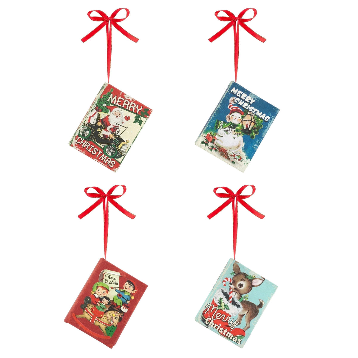 Mr. Christmas Nostalgic Musical Songbooks 3.75" Set of 4, Plays Music