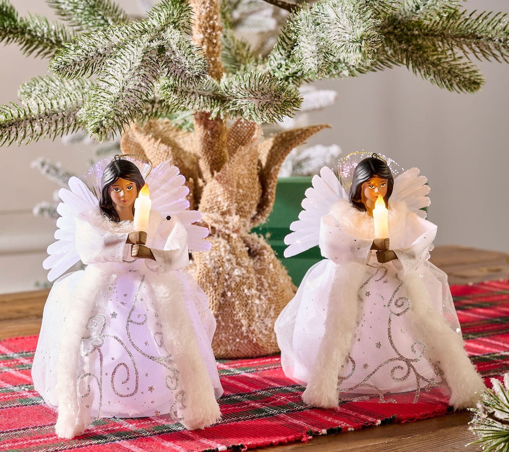 Mr. Christmas Set of 2 Fiberoptic Angel Ornaments