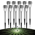 Ovzne Solar Lights for Outside Pathway 8 Pack, Super Bright Over 12 Hours Solar Walkway Driveway Lights, Waterproof Outdoor Solar Lights for Yard Garden Path Patio (10PCs:Cool White)