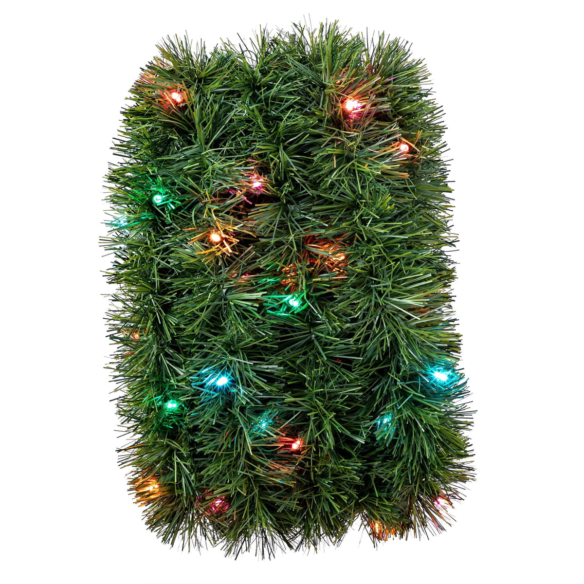 Indoor/Outdoor Soft Pine Pre-Lit Color-Changing LED Artificial Christmas Garland, Green, 25', by Holiday Time