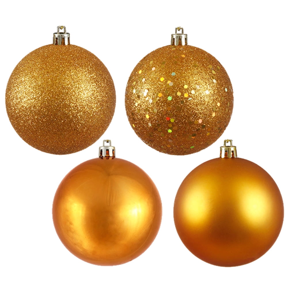 Vickerman 10" Berry Red 4-Finish Ball Ornament Assortment, 4 per Bag