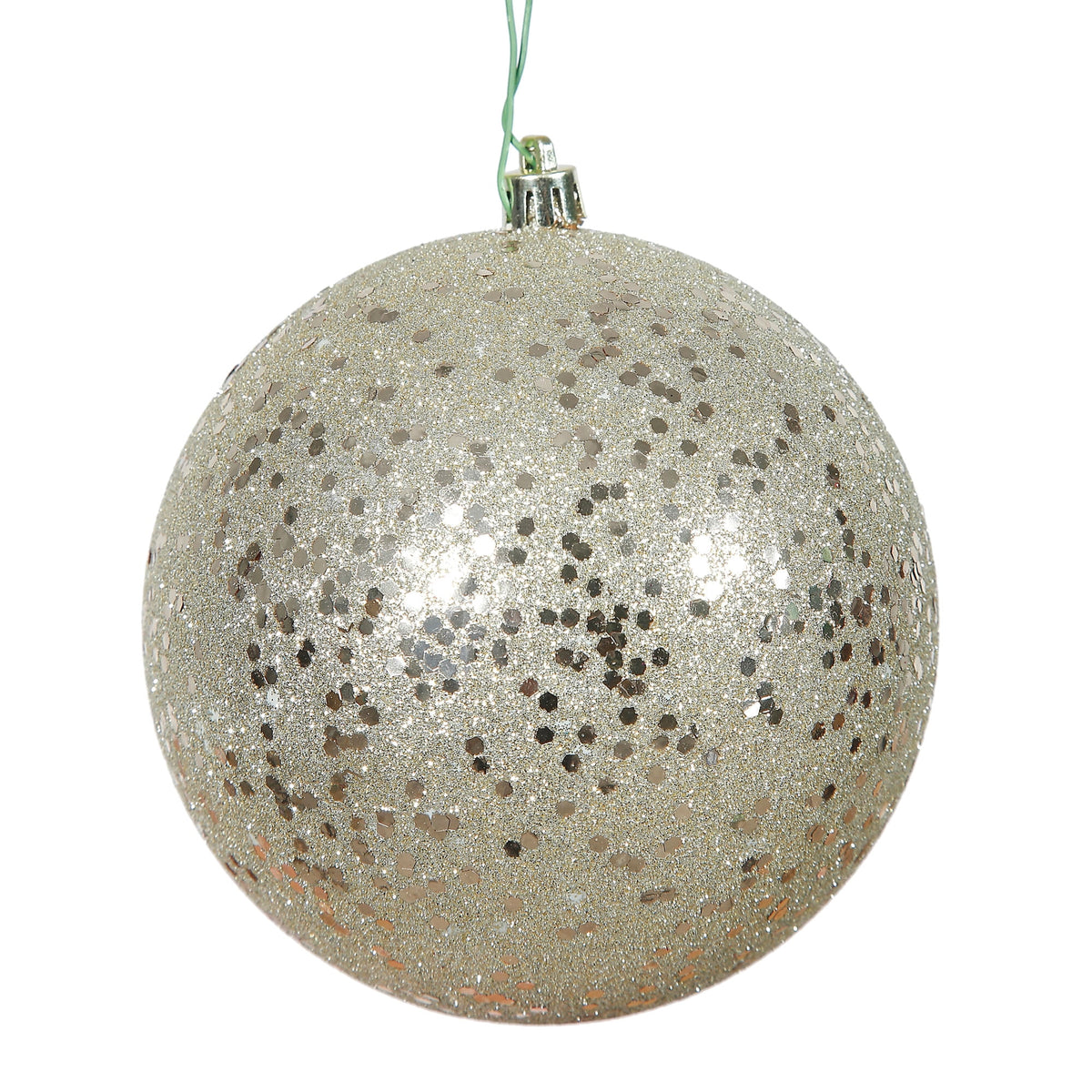 Vickerman 10" Sea Foam Candy Ball Ornament