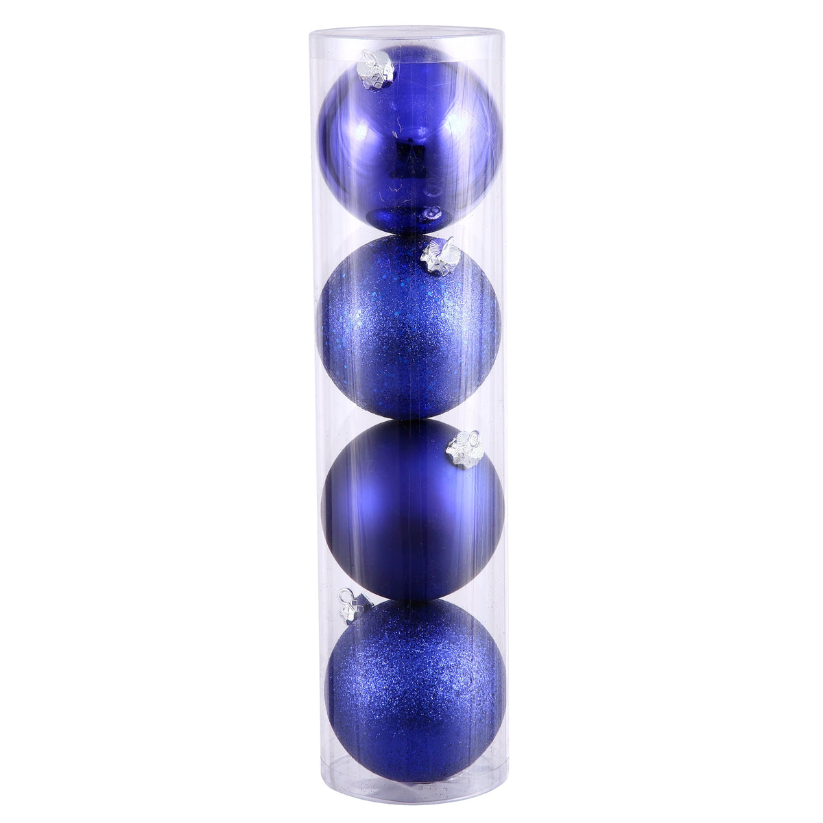 Vickerman 10" Berry Red 4-Finish Ball Ornament Assortment, 4 per Bag