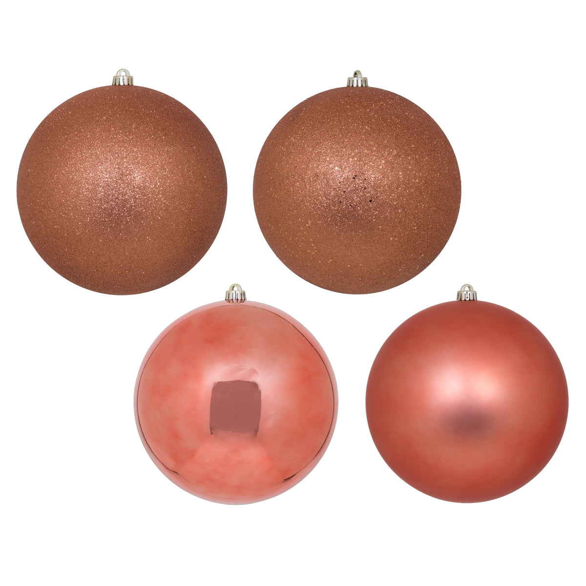 Vickerman 10" Berry Red 4-Finish Ball Ornament Assortment, 4 per Bag