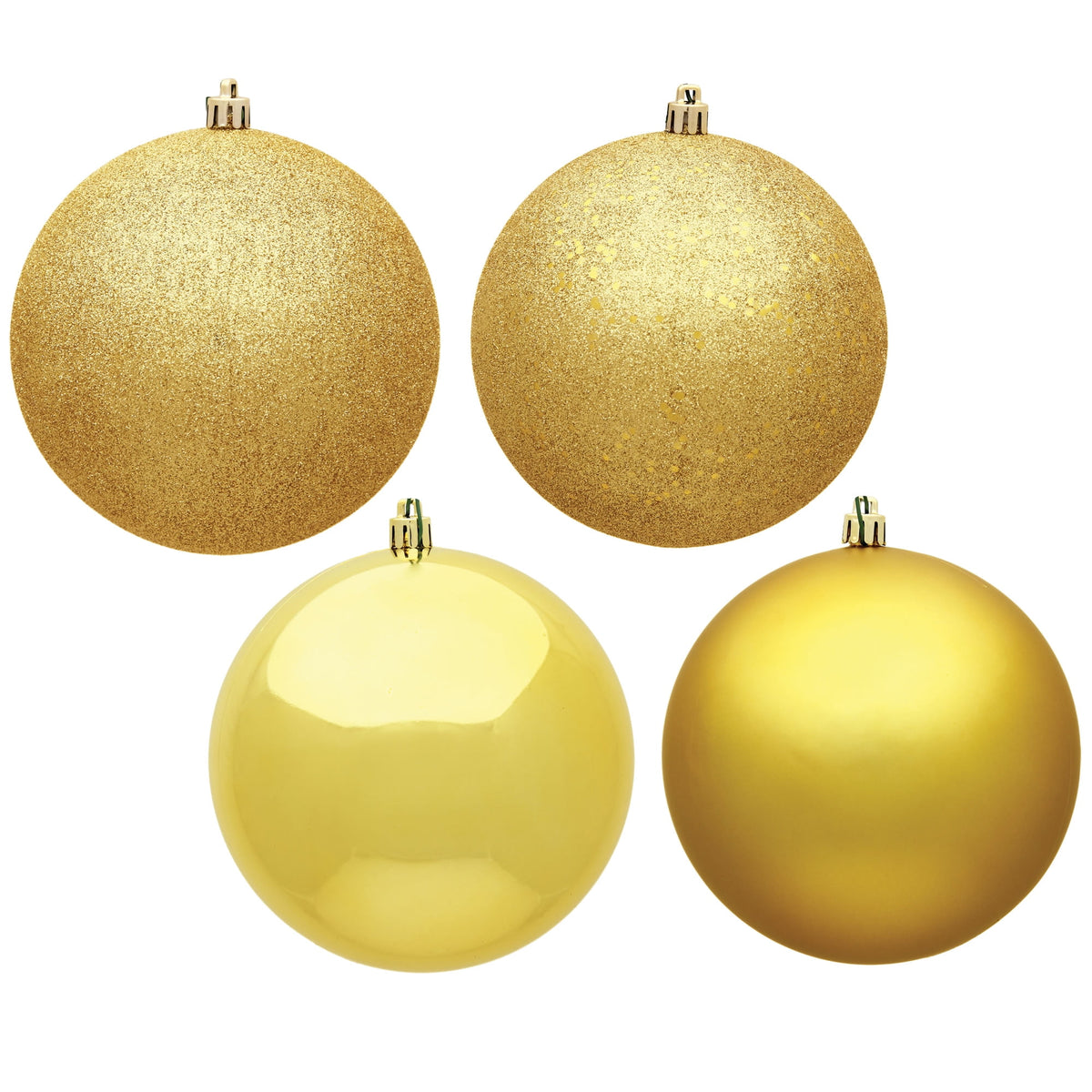 Vickerman 10" Berry Red 4-Finish Ball Ornament Assortment, 4 per Bag