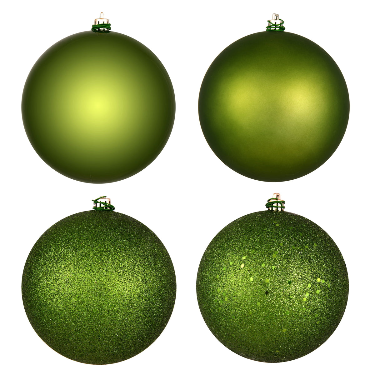 Vickerman 10" Berry Red 4-Finish Ball Ornament Assortment, 4 per Bag