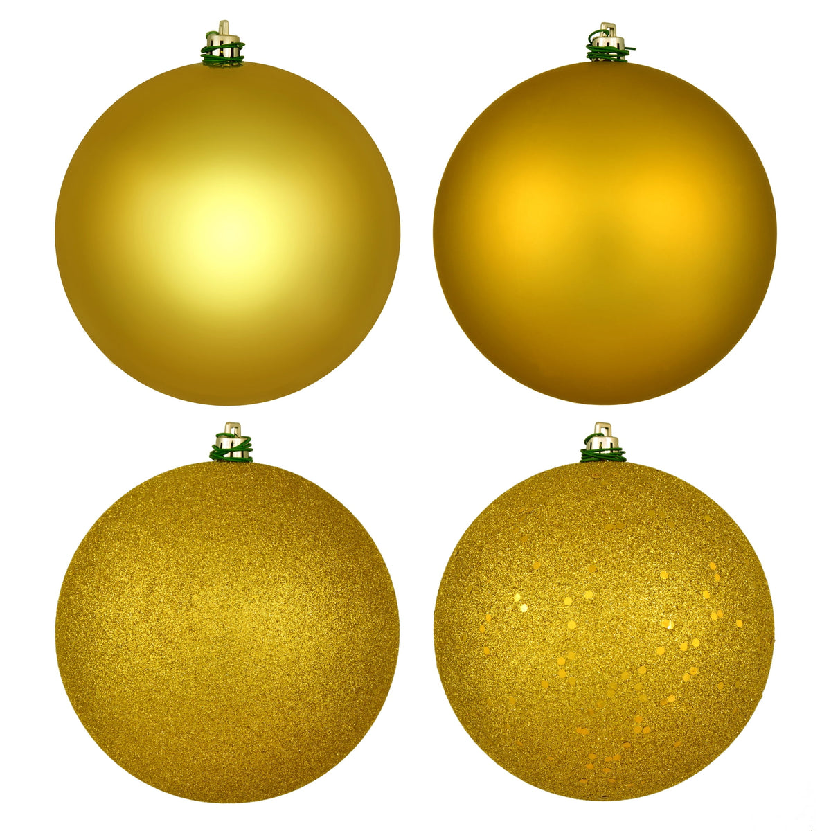 Vickerman 10" Berry Red 4-Finish Ball Ornament Assortment, 4 per Bag