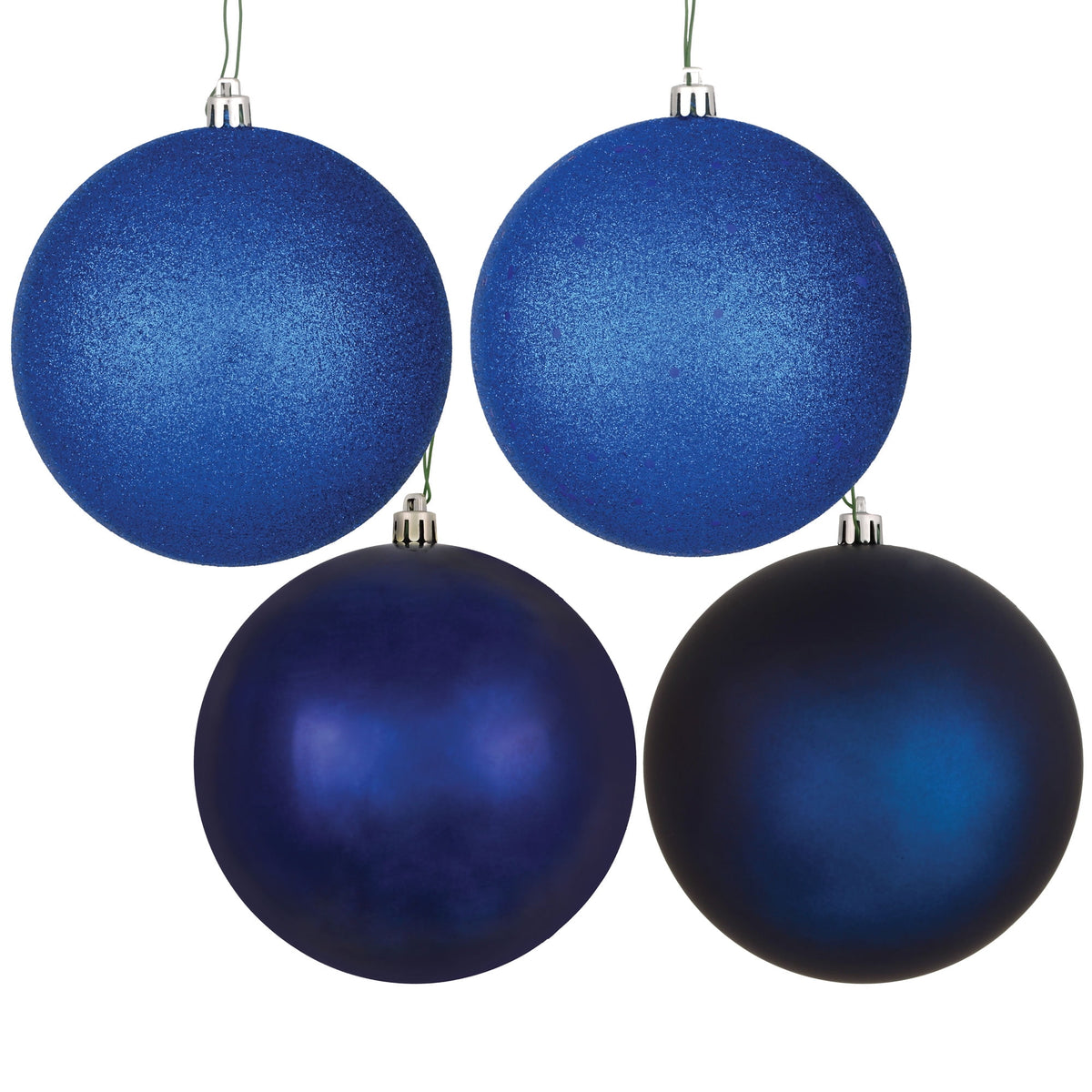 Vickerman 10" Berry Red 4-Finish Ball Ornament Assortment, 4 per Bag
