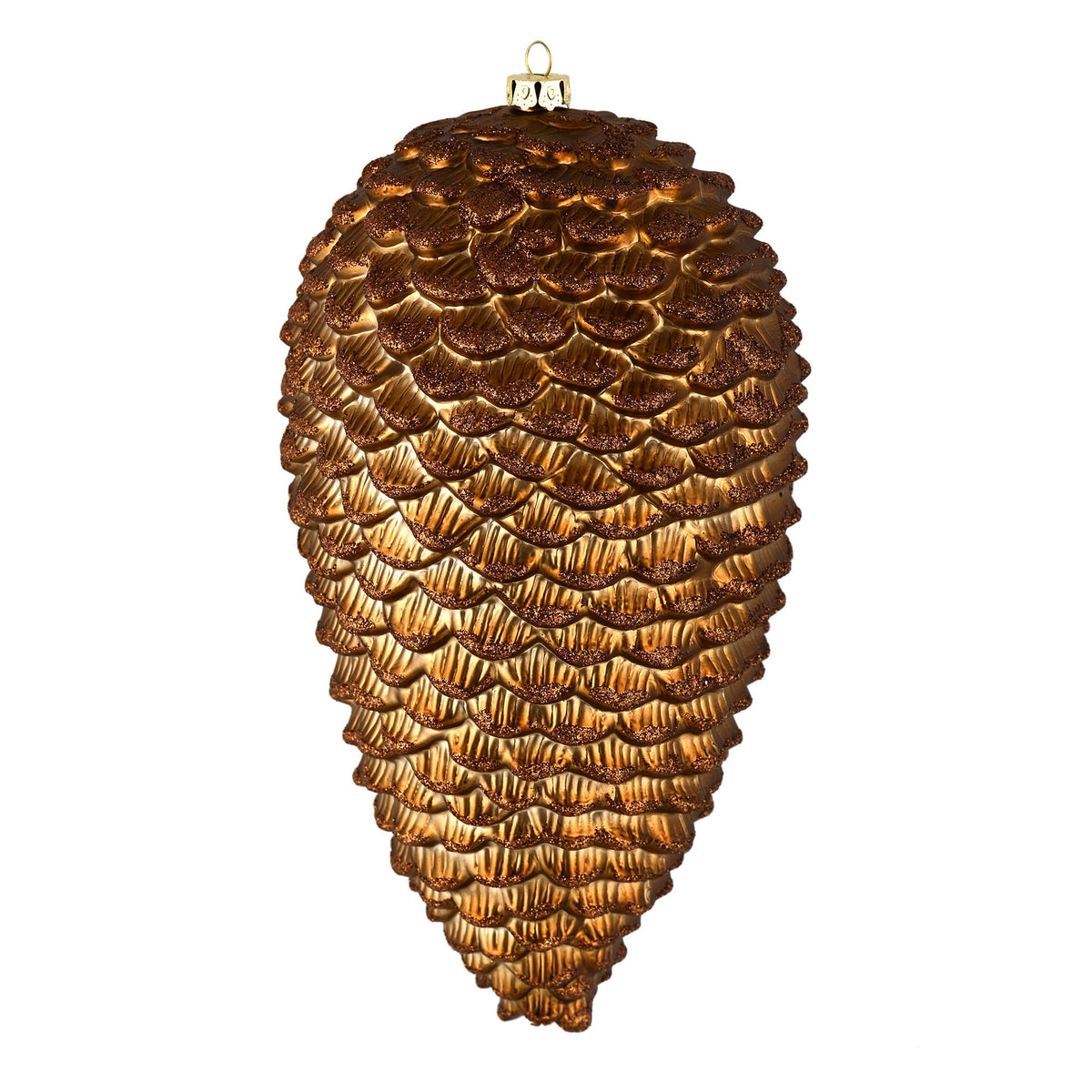 Vickerman 10" White Matte Glitter Pinecone Christmas Ornament, Pack of 2