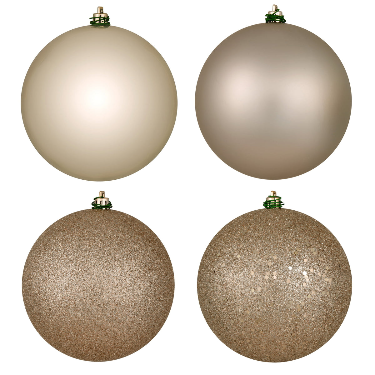 Vickerman 10" Berry Red 4-Finish Ball Ornament Assortment, 4 per Bag