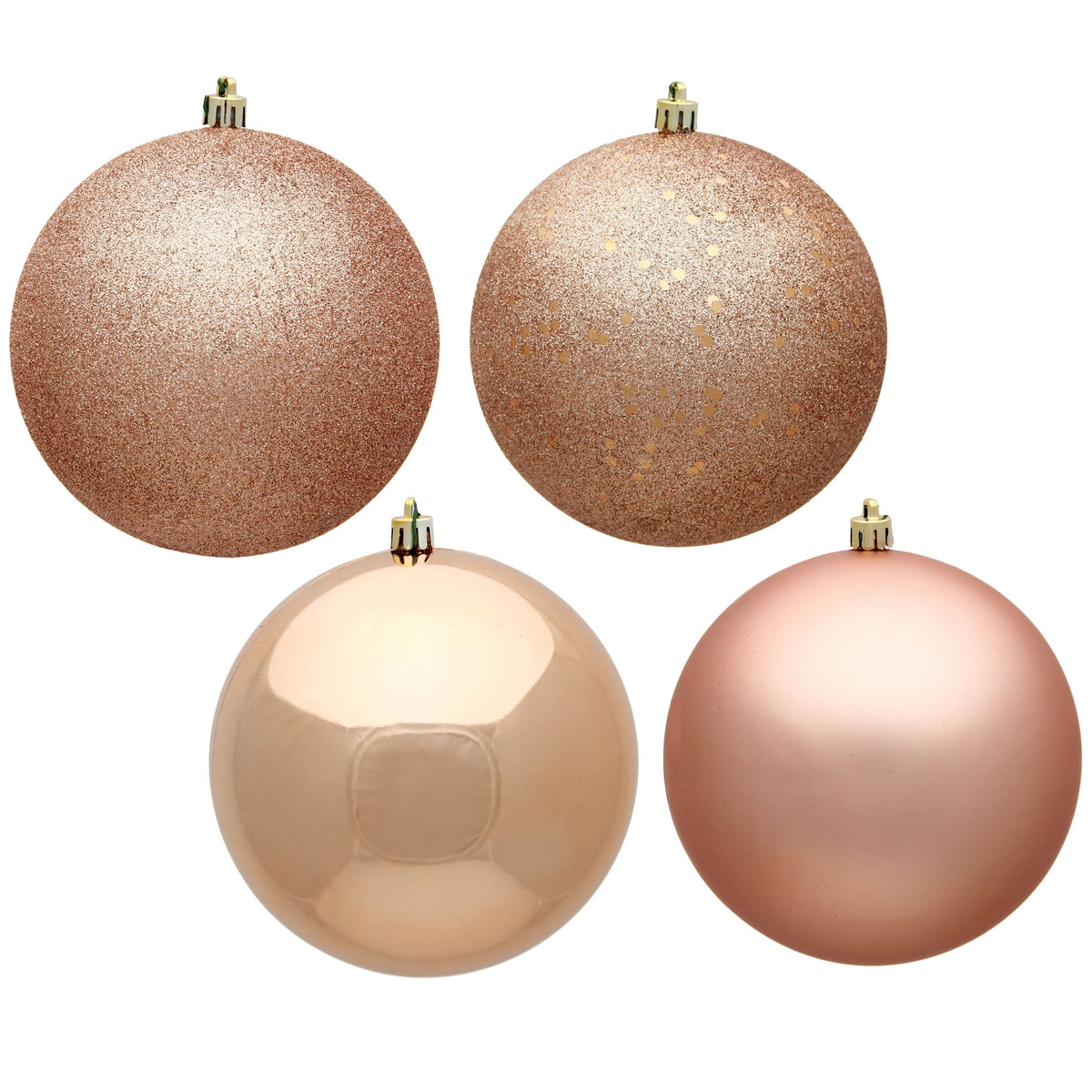 Vickerman 10" Berry Red 4-Finish Ball Ornament Assortment, 4 per Bag