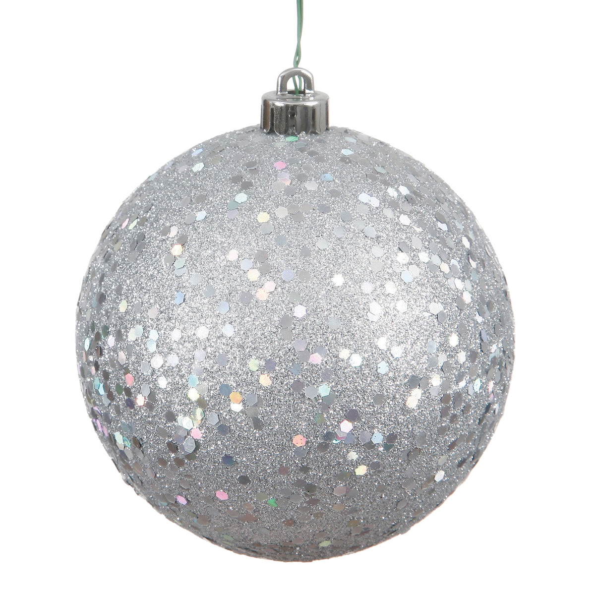 Vickerman 10" Sea Foam Candy Ball Ornament