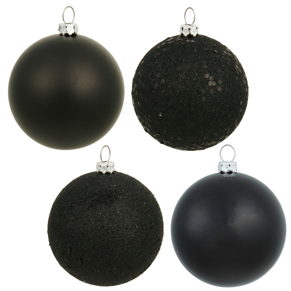 Vickerman 10" Berry Red 4-Finish Ball Ornament Assortment, 4 per Bag