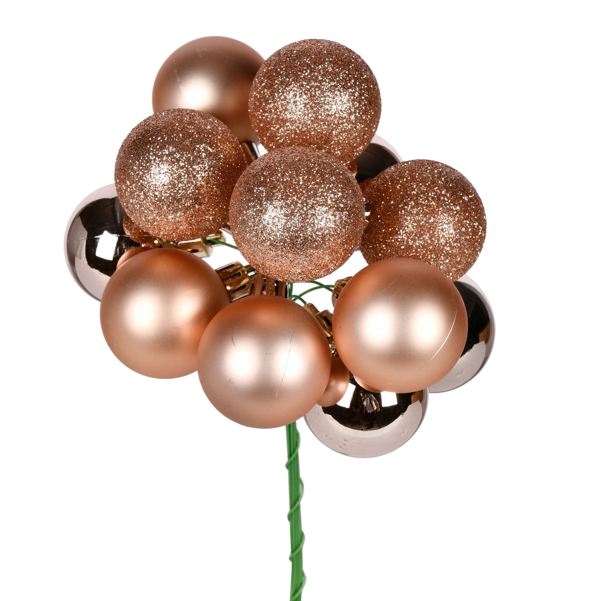 Vickerman 12" Burgundy Ball Ornament Christmas Pick, 4 per set
