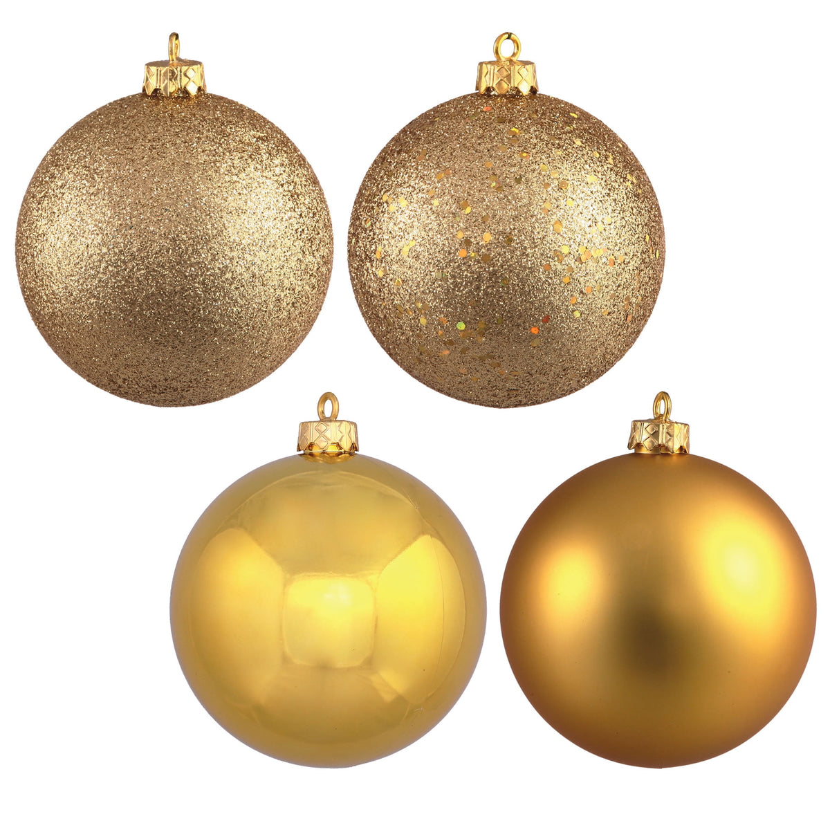 Vickerman 10" Berry Red 4-Finish Ball Ornament Assortment, 4 per Bag
