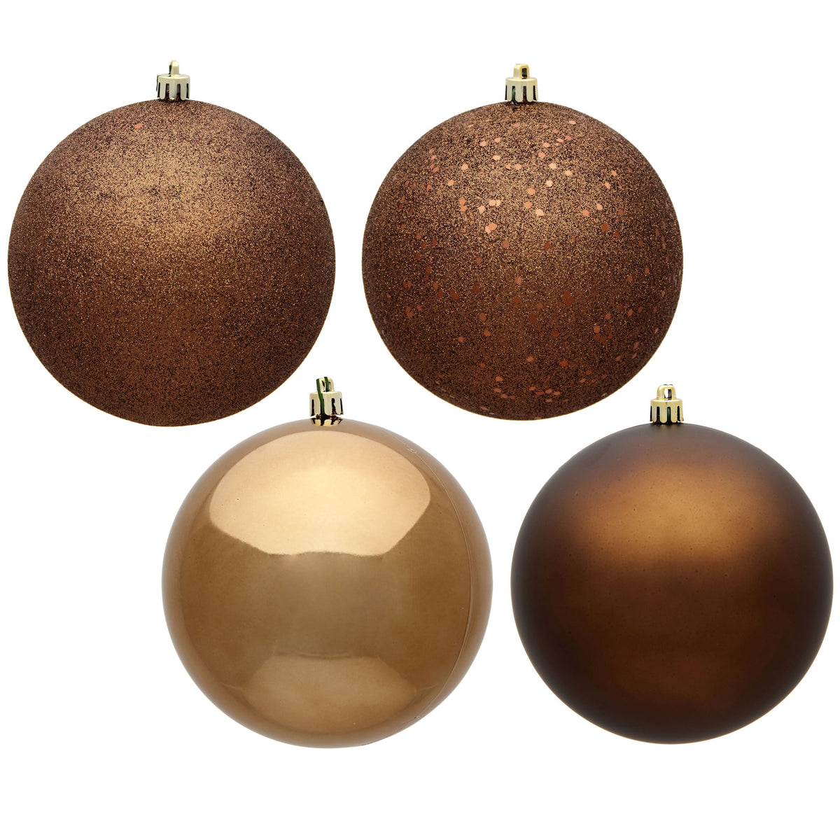 Vickerman 10" Berry Red 4-Finish Ball Ornament Assortment, 4 per Bag