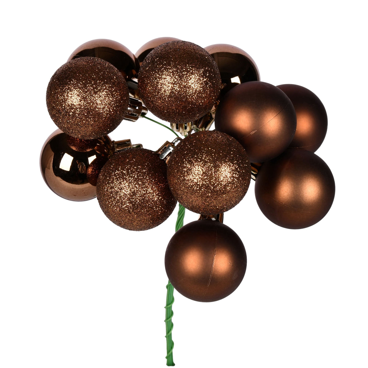 Vickerman 12" Burgundy Ball Ornament Christmas Pick, 4 per set