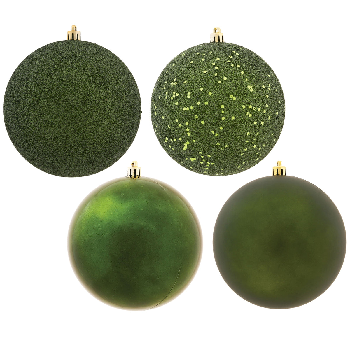 Vickerman 10" Berry Red 4-Finish Ball Ornament Assortment, 4 per Bag