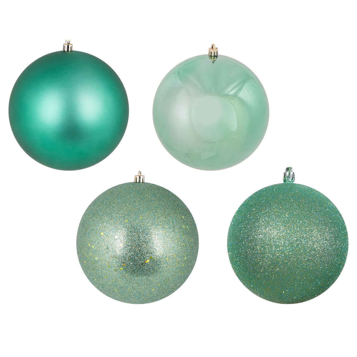 Vickerman 10" Berry Red 4-Finish Ball Ornament Assortment, 4 per Bag
