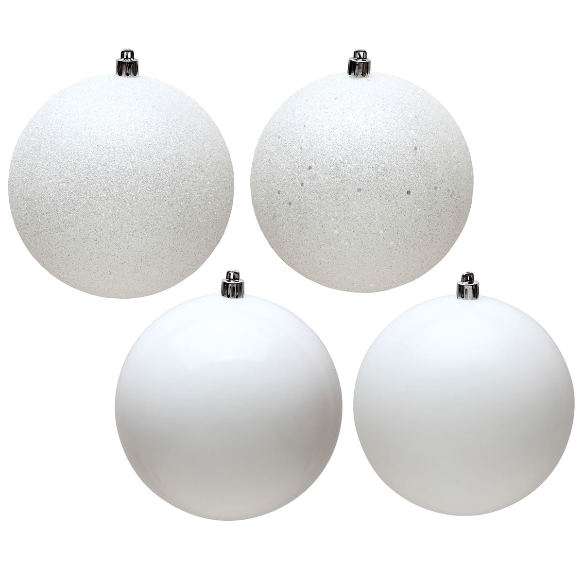 Vickerman 10" Berry Red 4-Finish Ball Ornament Assortment, 4 per Bag