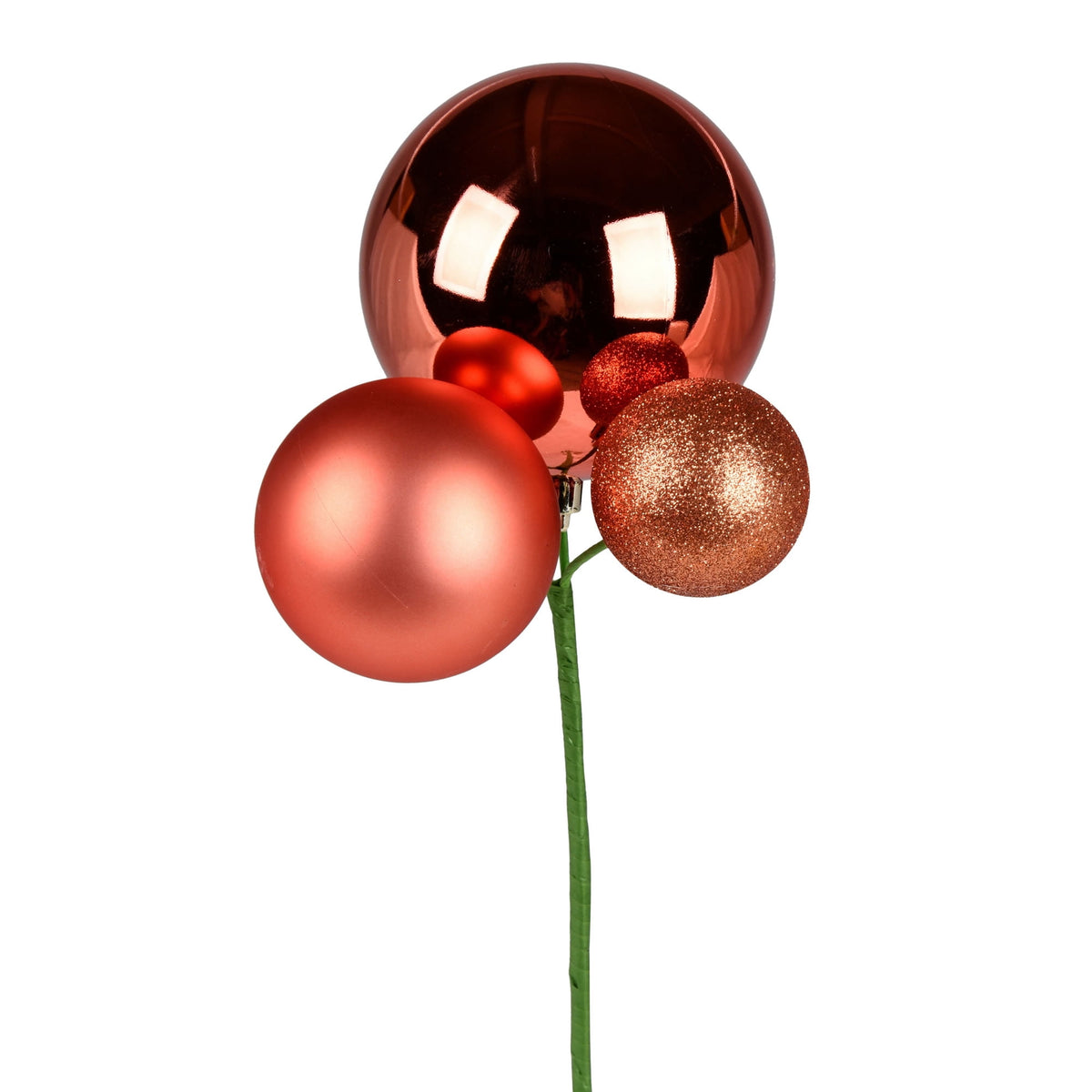Vickerman 18" Honey Gold Orn Pick 3 per Bag. Features shiny, matte and glitter ornaments.