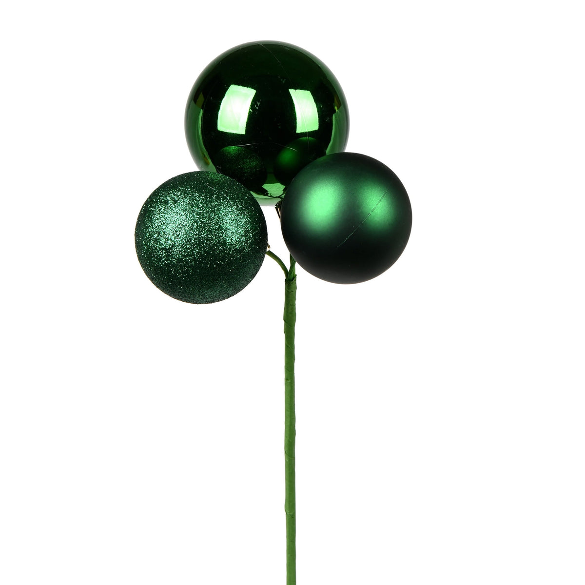 Vickerman 18" Coral Ball Ornament Christmas Pick, 4 per set