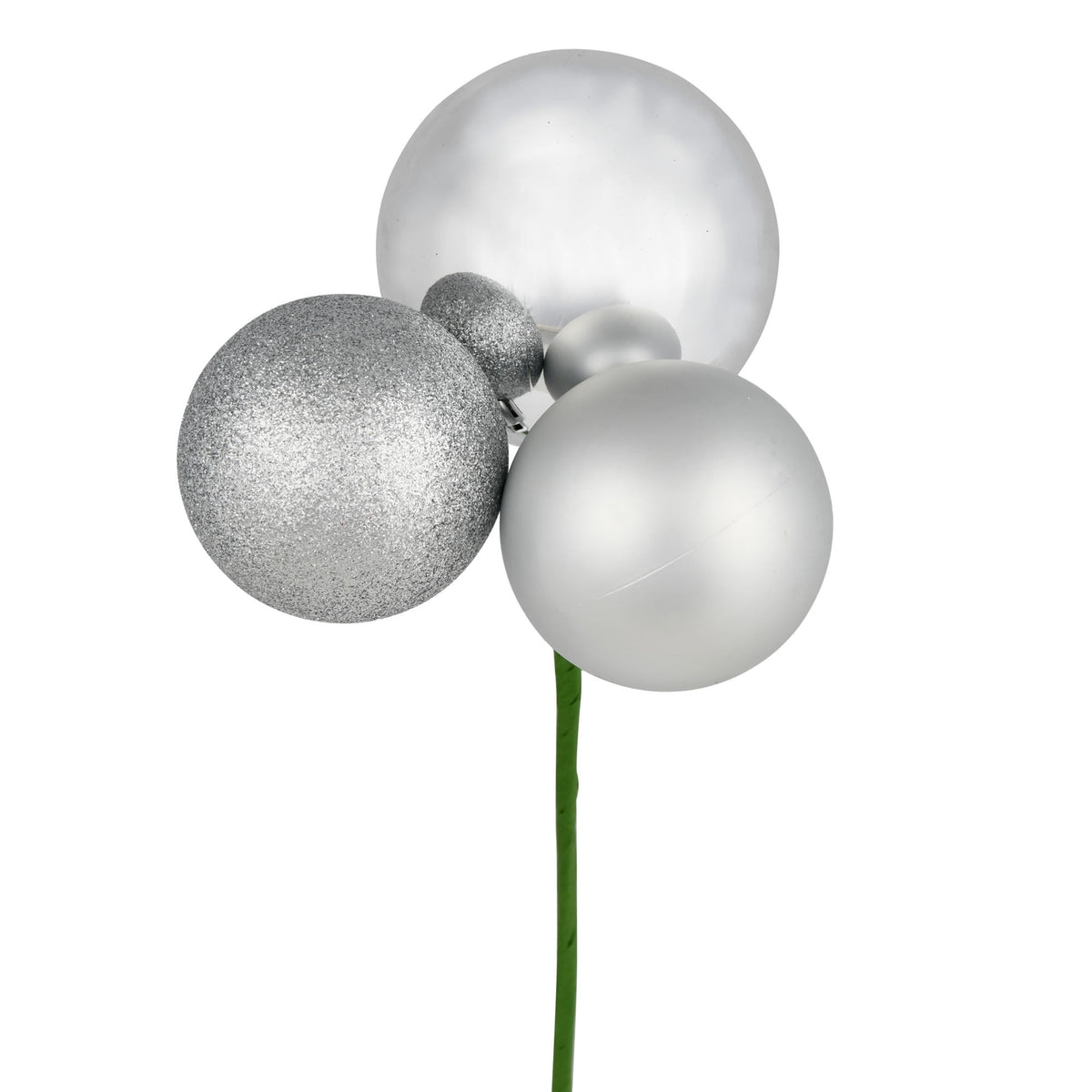 Vickerman 18" Coral Ball Ornament Christmas Pick, 4 per set