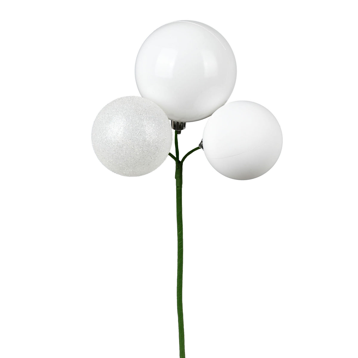 Vickerman 18" Coral Ball Ornament Christmas Pick, 4 per set