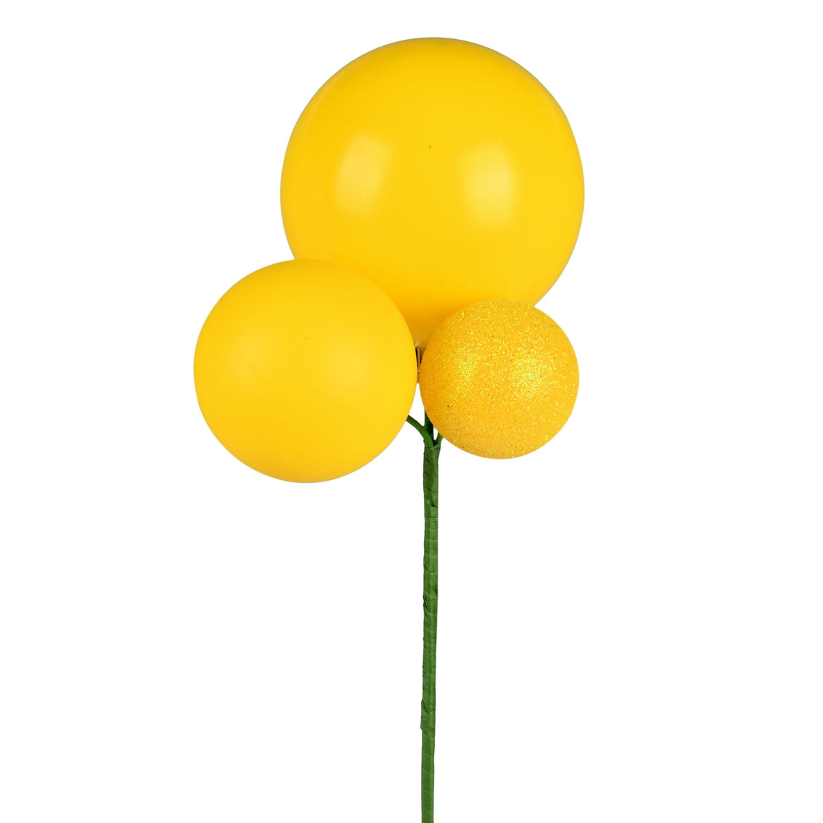 Vickerman 18" Honey Gold Orn Pick 3 per Bag. Features shiny, matte and glitter ornaments.