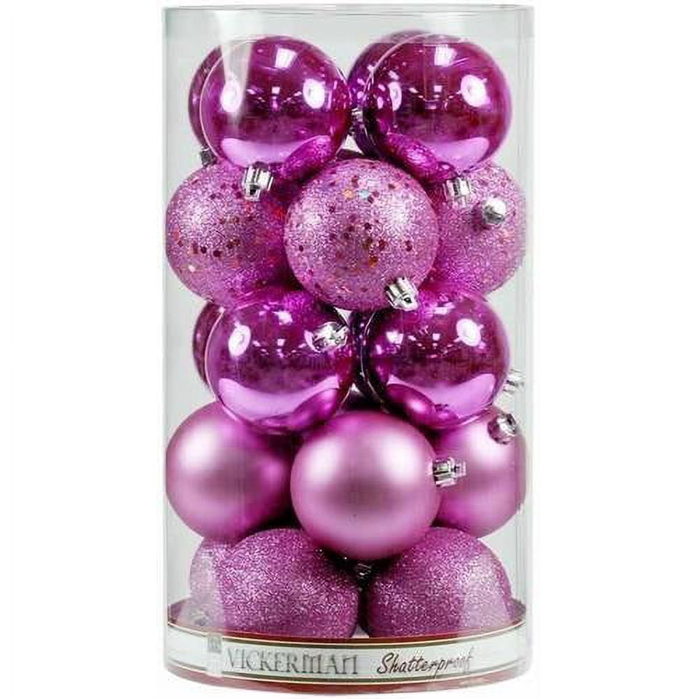 Vickerman 2.4" Baby Blue 4-Finish Ball Ornament Assortment, 60 per Box
