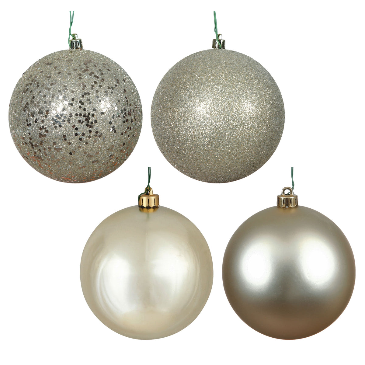 Vickerman 2.4" Baby Blue 4-Finish Ball Ornament Assortment, 60 per Box