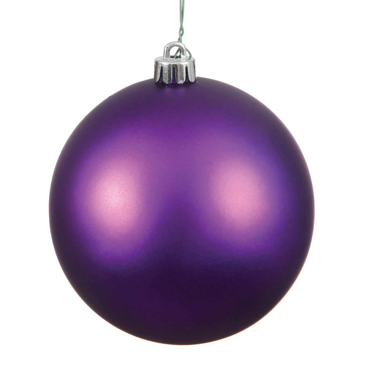 Vickerman 2.4" Christmas Ornament Ball, Silver Shiny Finish, Shatterproof Plastic, UV Resistant, Holiday Christmas Tree Decoration, 24 Pack