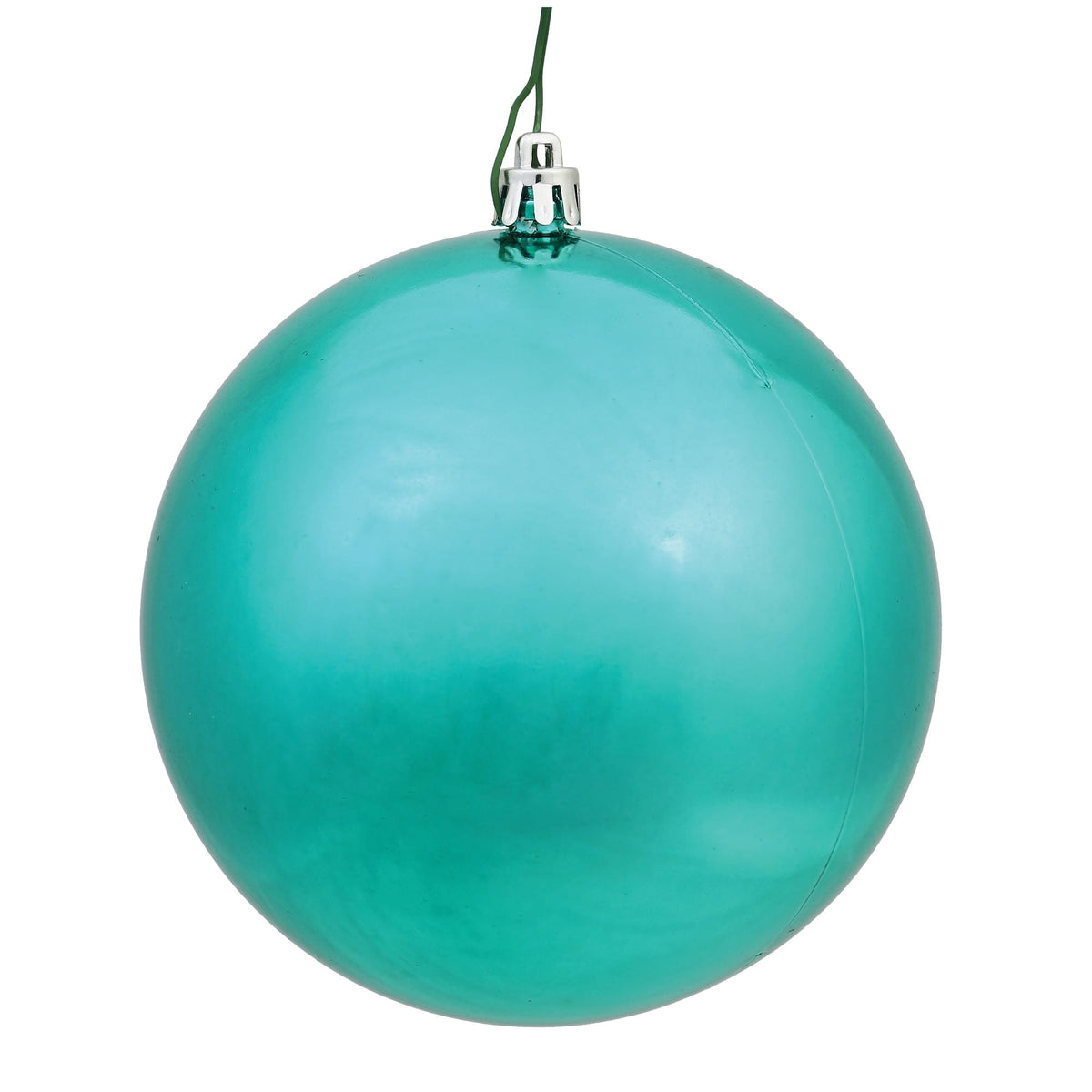 Vickerman 2.4" Christmas Ornament Ball, Silver Shiny Finish, Shatterproof Plastic, UV Resistant, Holiday Christmas Tree Decoration, 24 Pack