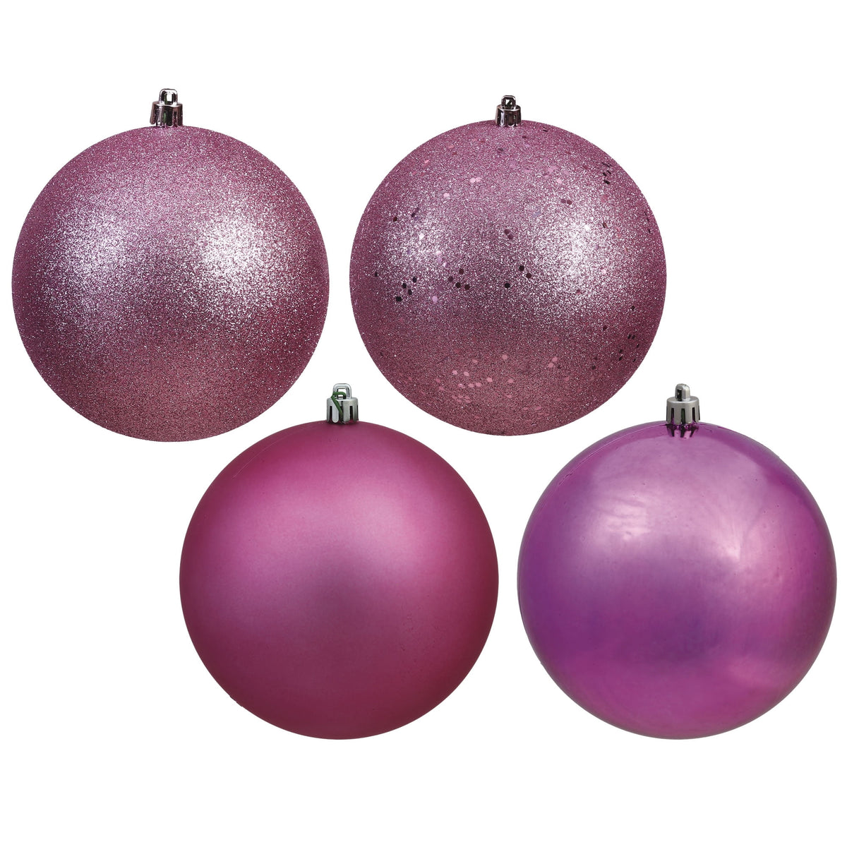 Vickerman 2.4" Christmas Ornament Ball, Silver Shiny Finish, Shatterproof Plastic, UV Resistant, Holiday Christmas Tree Decoration, 24 Pack