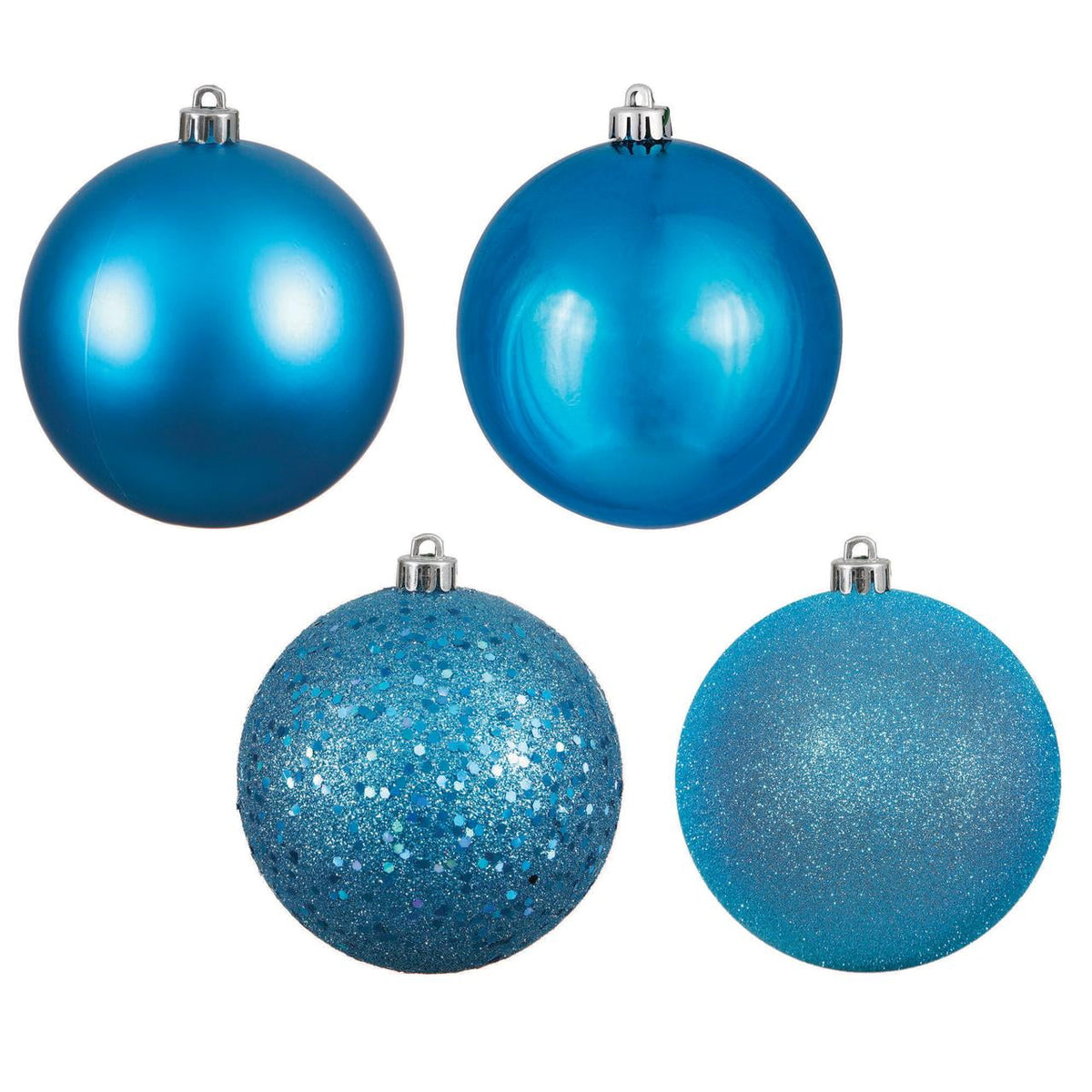 Vickerman 2.4" Christmas Ornament Ball, Silver Shiny Finish, Shatterproof Plastic, UV Resistant, Holiday Christmas Tree Decoration, 24 Pack