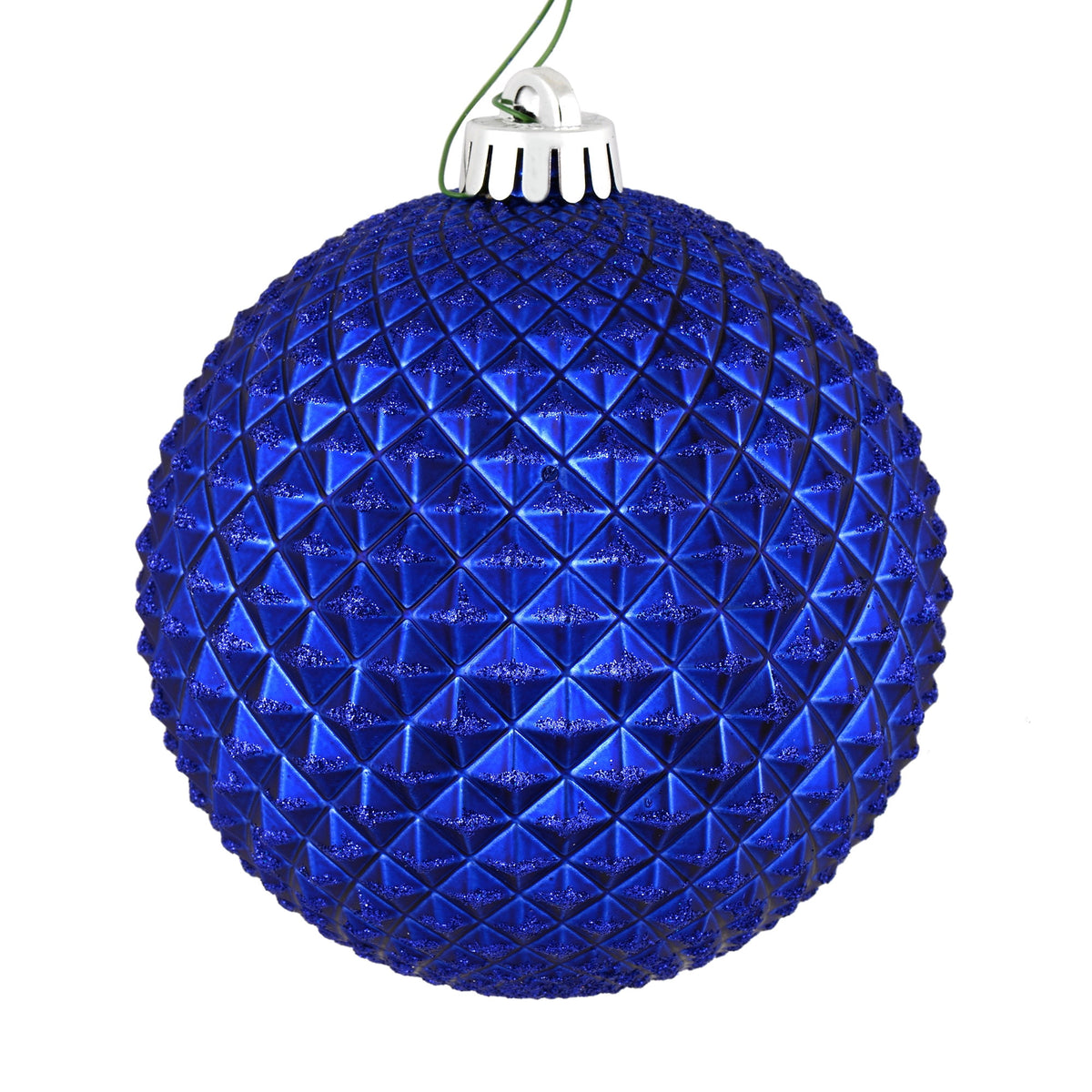Vickerman 6" Olive Durian Glitter Ball Ornament, 4 per Bag