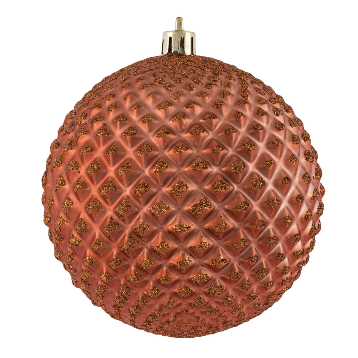 Vickerman 6" Olive Durian Glitter Ball Ornament, 4 per Bag
