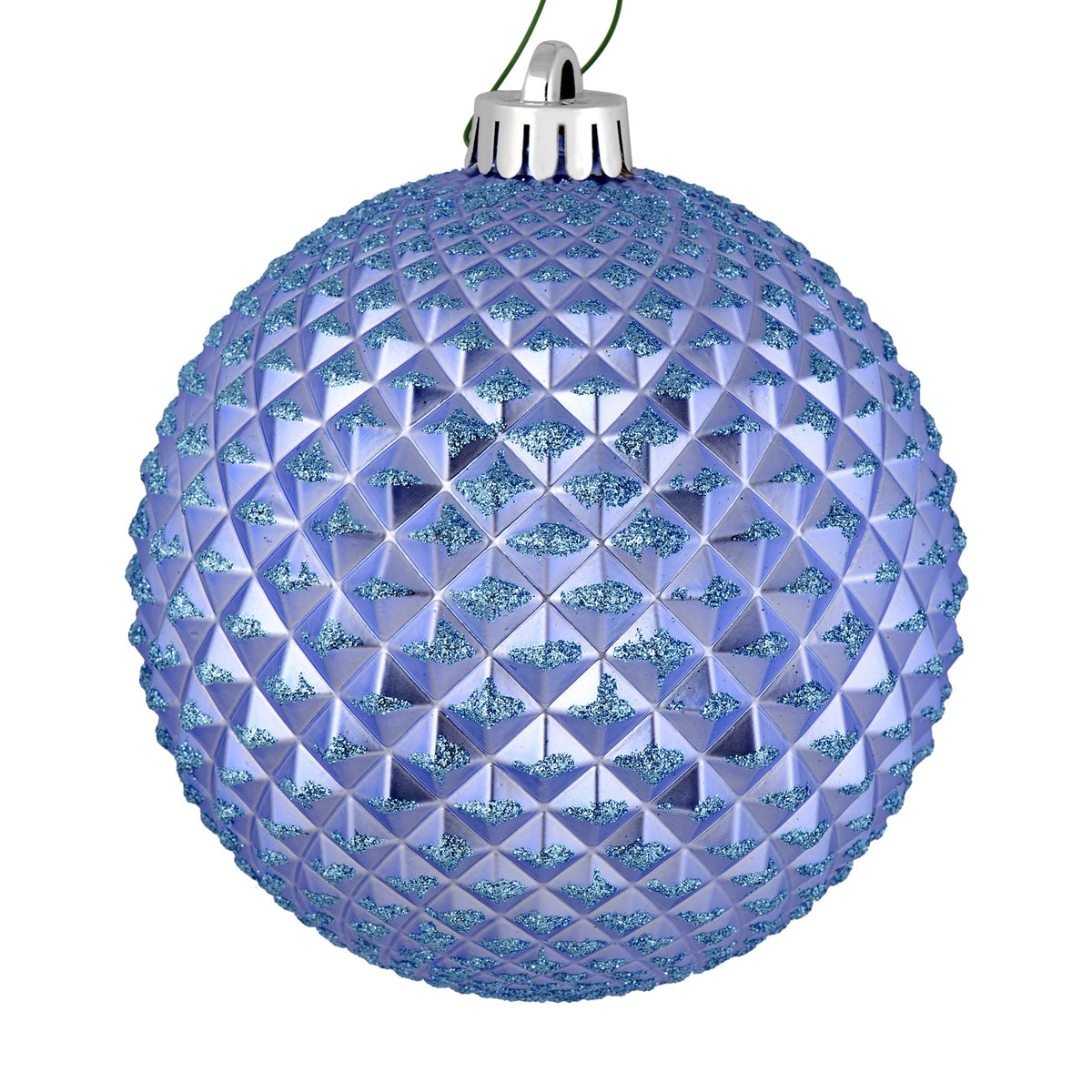 Vickerman 6" Olive Durian Glitter Ball Ornament, 4 per Bag