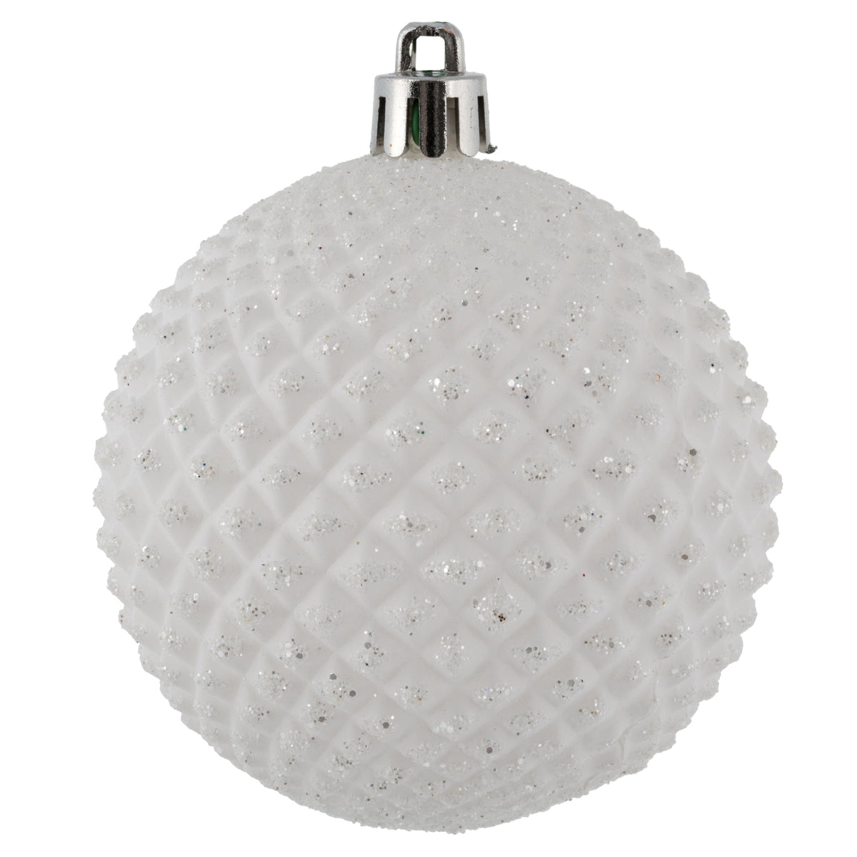 Vickerman 6" Olive Durian Glitter Ball Ornament, 4 per Bag