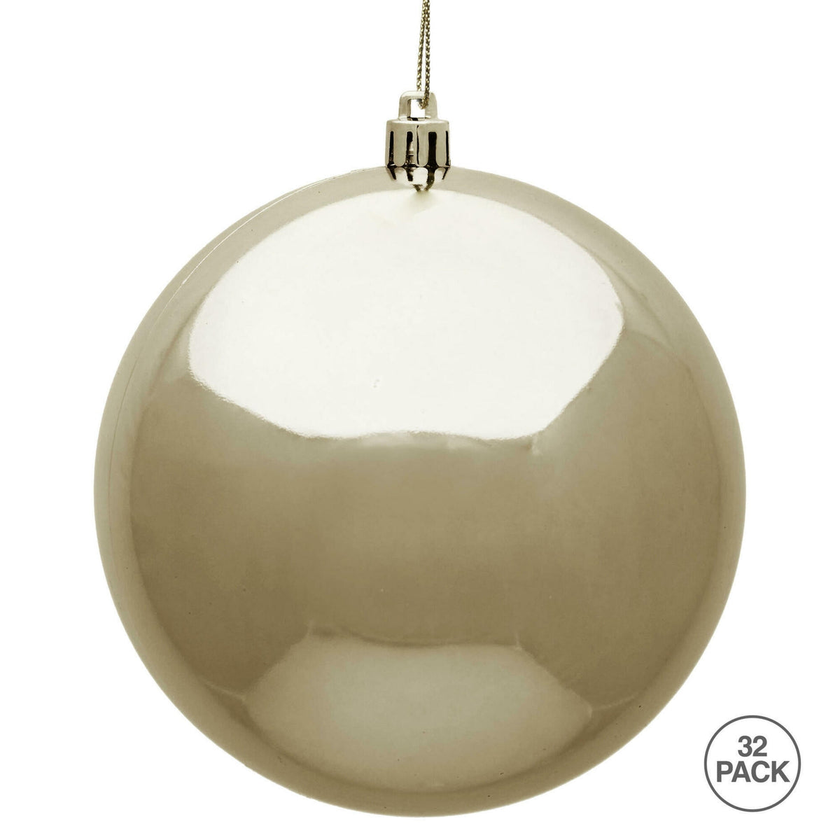 Vickerman 3" Honey Gold Matte Ball Ornament, 32 per Box