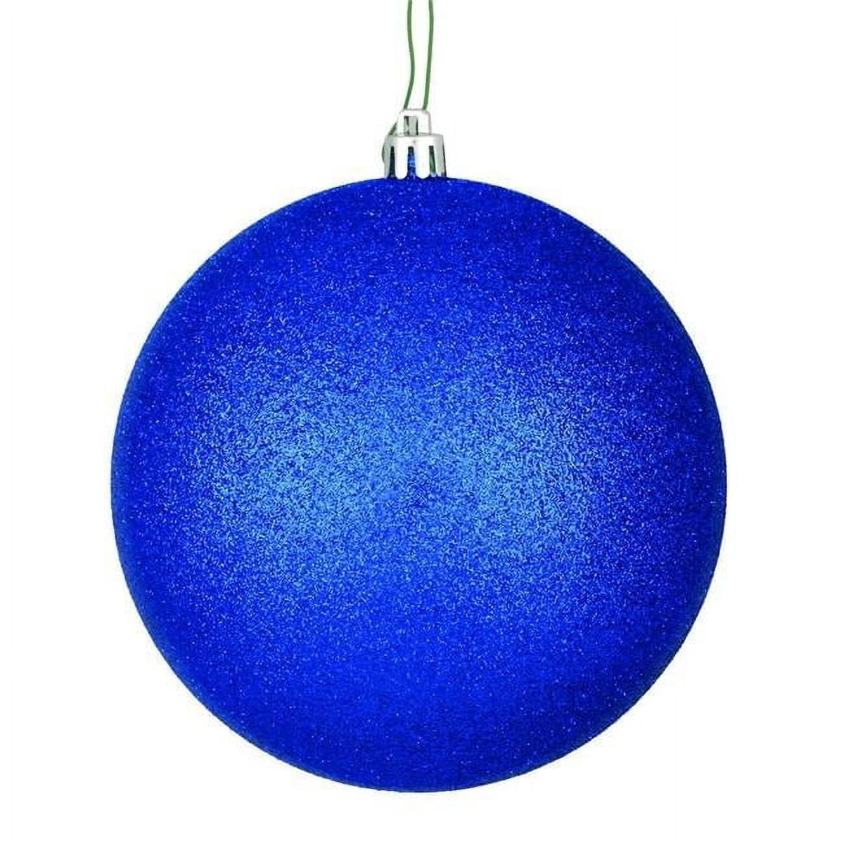 Vickerman 6" Clear Ball Christmas Ornament with Turquoise Glitter Interior, 4 Pieces per bag