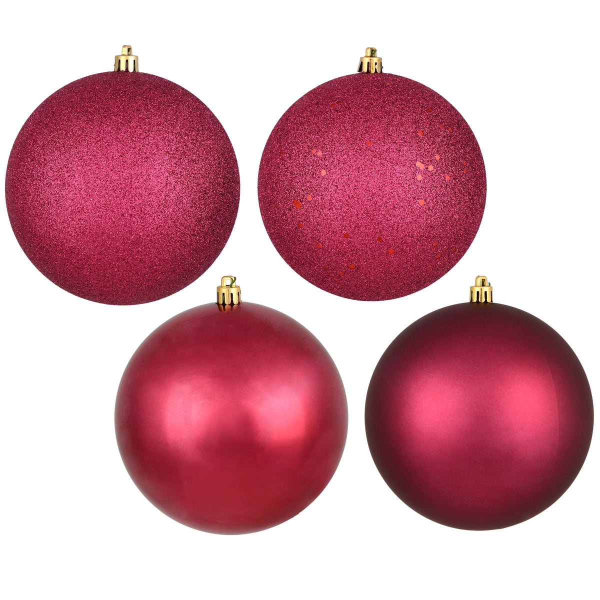 Vickerman 4.75" Coral Candy Ball Ornament, 4 per Bag