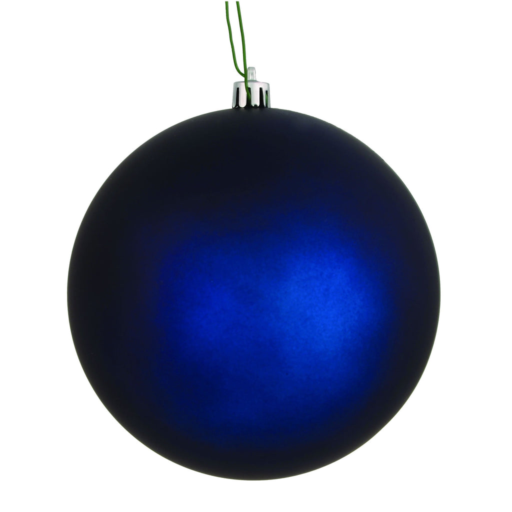 Vickerman 4.75" Midnight Blue Matte Ball Ornament, 4 per Bag
