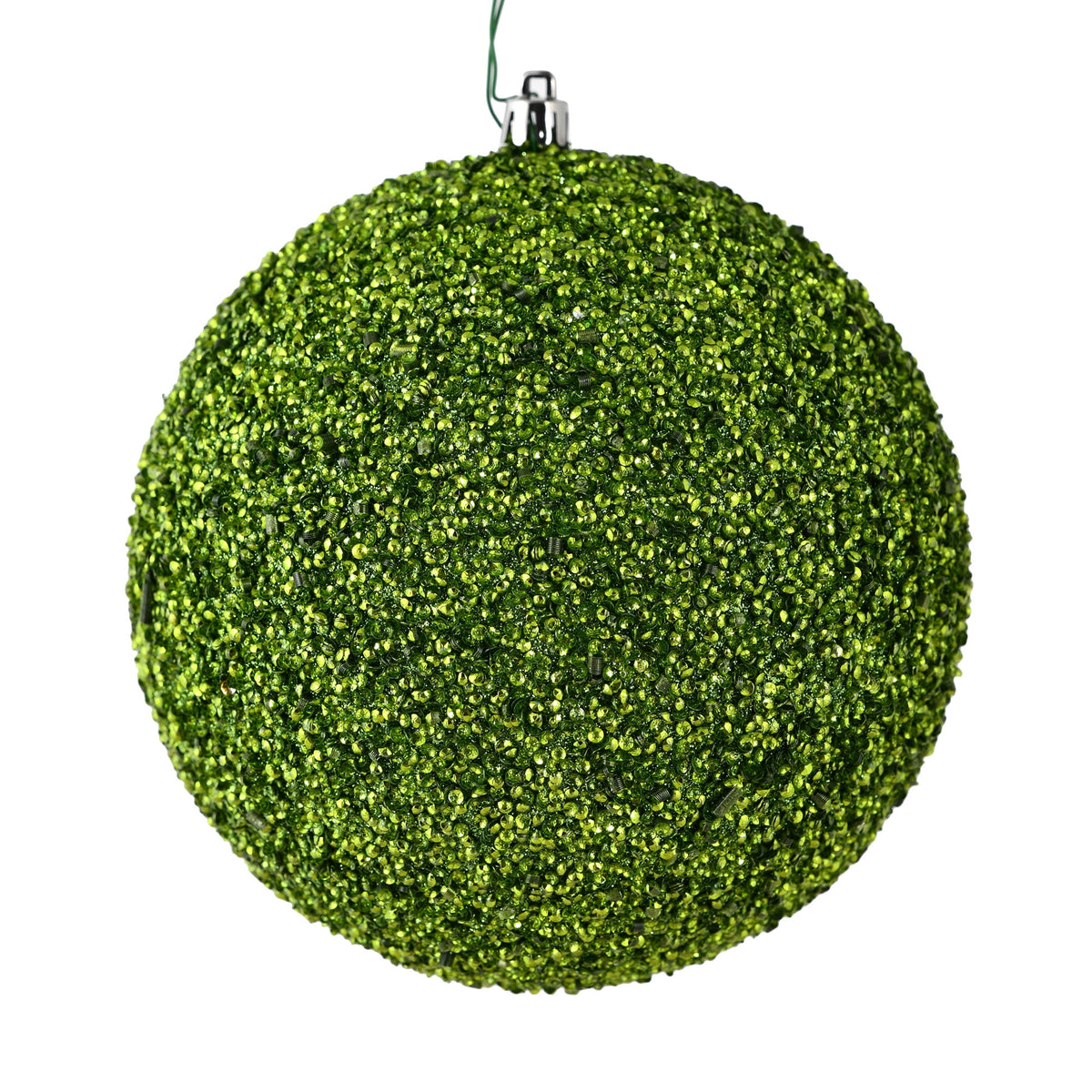 Vickerman 6" Turquoise Beaded Ball Ornament, 4 per Bag