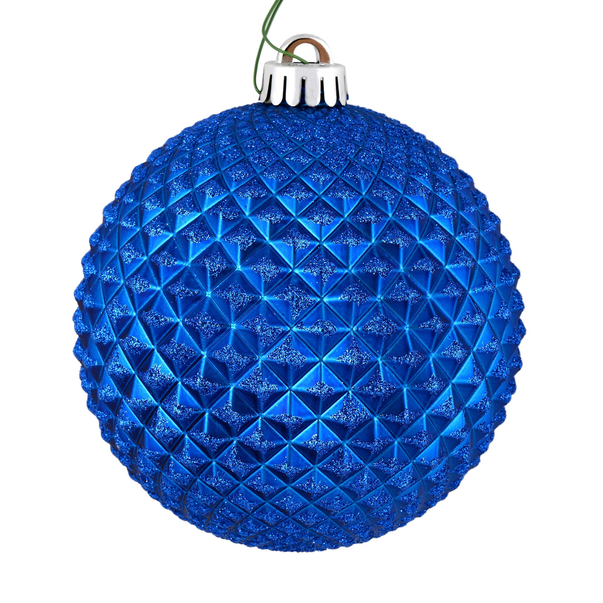 Vickerman 6" Olive Durian Glitter Ball Ornament, 4 per Bag