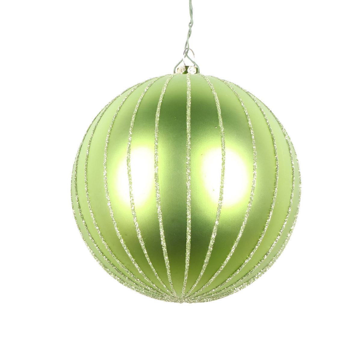 Vickerman 6" Rose Gold Matte Glitter Ball Christmas Ornament, 2 pieces per bag