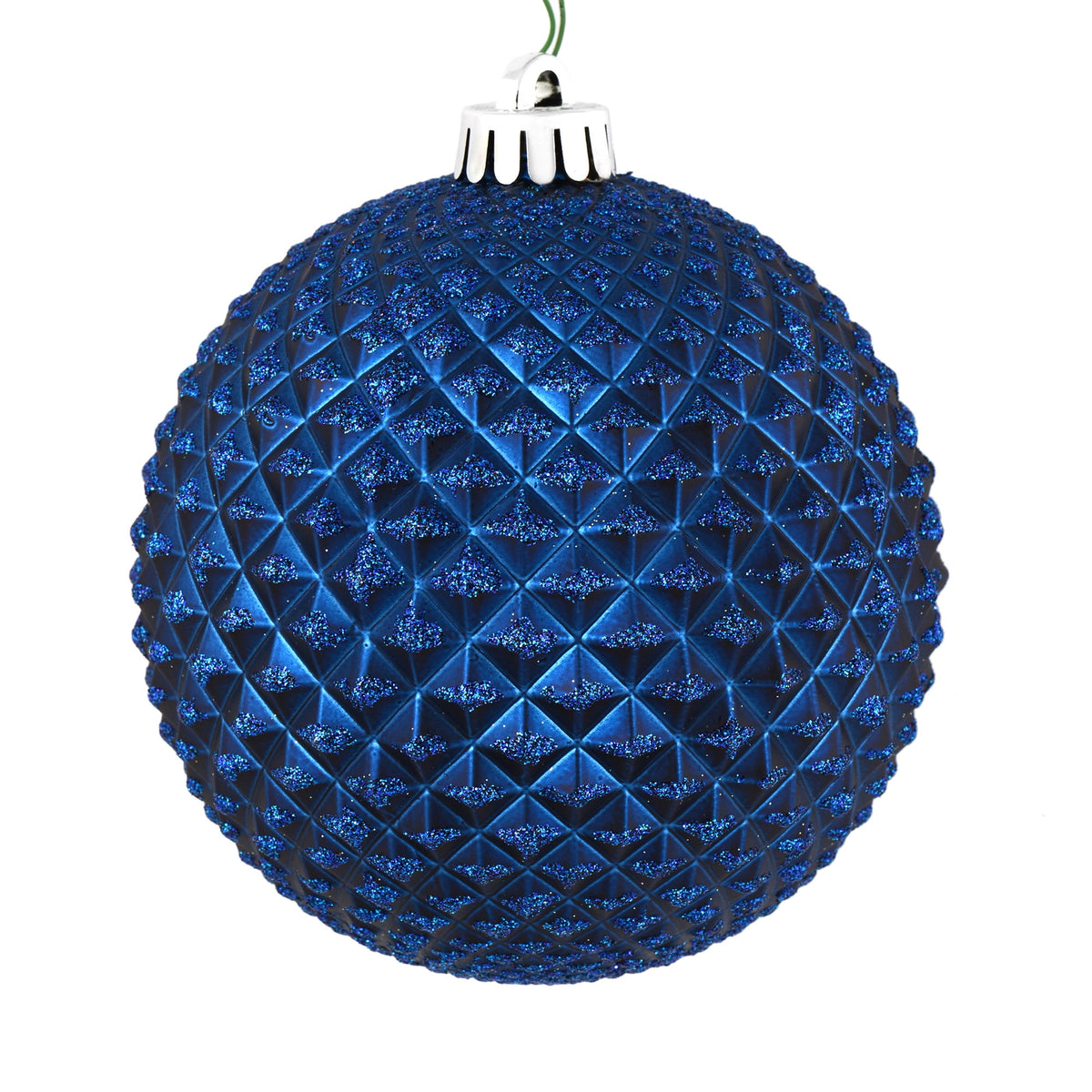 Vickerman 6" Olive Durian Glitter Ball Ornament, 4 per Bag
