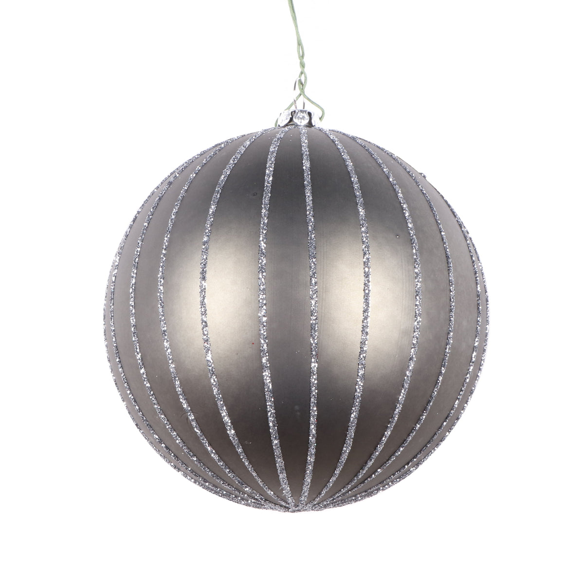 Vickerman 6" Rose Gold Matte Glitter Ball Christmas Ornament, 2 pieces per bag