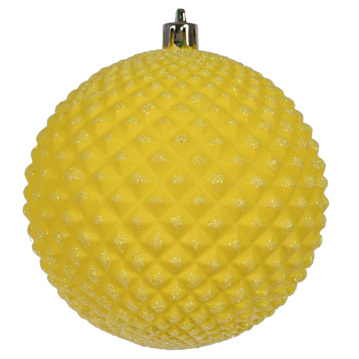 Vickerman 6" Olive Durian Glitter Ball Ornament, 4 per Bag